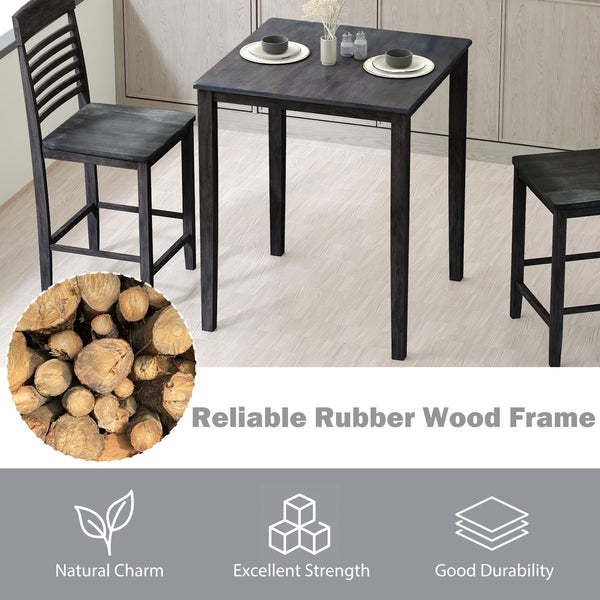 Square Counter Height Dining Table, 30"x30"x36"