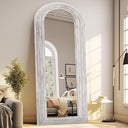 Arched Full Length Mirror with Solid Wood Frame