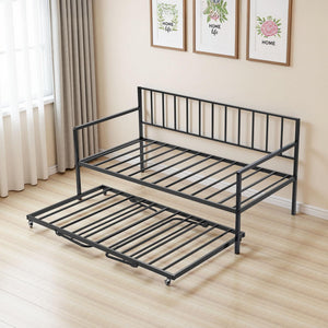 Metal Daybed Frame with LED Light & Charging Station