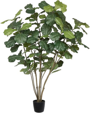 Artificial Fiddle Leaf Fig Tree – Indoor Faux Plant Decor
