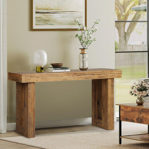 Reclaimed Wood Console Table 59-Inch Farmhouse Entryway Table