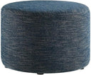Round Woven Fabric Ottoman with Legs