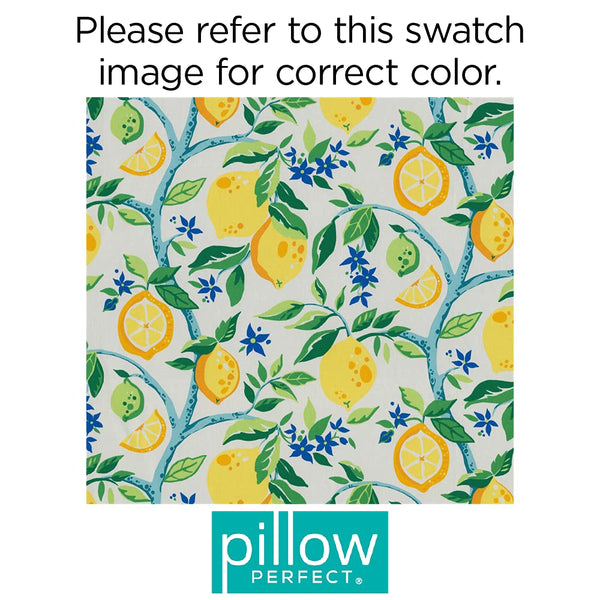 Reversible Outdoor Indoor Chair Cushion – Yellow Lemon Tree, 36.5" x 18" x 3"