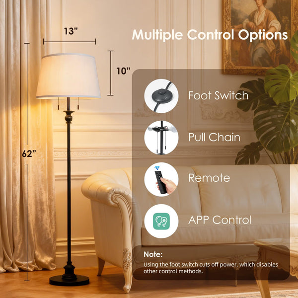 Dimmable Floor Lamp with Remote & App Control