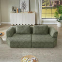 Corduroy Loveseat Boneless Sofa Couch – No Assembly, High-Density Foam