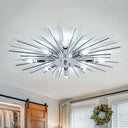 8-Light Semi Flush Mount Sputnik Ceiling Light
