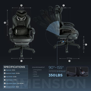 Ergonomic Gaming Chair with Mesh Back & Lumbar Support