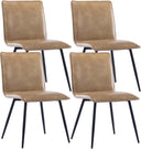 PU Leather Upholstered Dining Chairs Set of 4