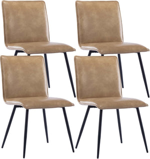 PU Leather Upholstered Dining Chairs Set of 4