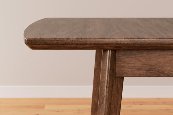 Rectangular Extension Dining Table with Self-Storing Leaf
