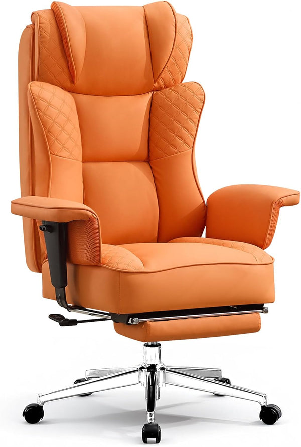 Big and Tall Ergonomic Reclining Office Chair with Footrest