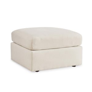 Oversized Square Accent Ottoman – Beige