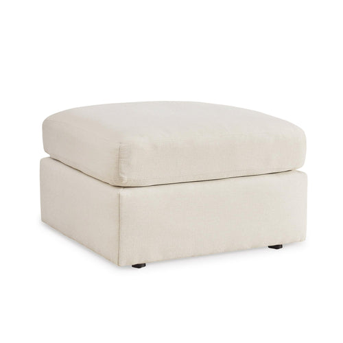 Oversized Square Accent Ottoman – Beige