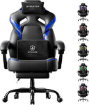 Gaming Chair with Footrest, High Back, 350 lbs Capacity