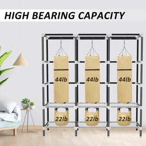 Portable Wardrobe Closet with Hanging Rods & Storage Shelves