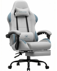 Fabric Gaming Chair with Pocket Spring Cushion
