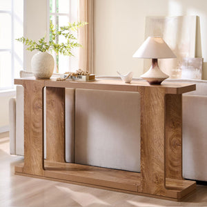 63-Inch Modern Console Table with 2-Tier Storage