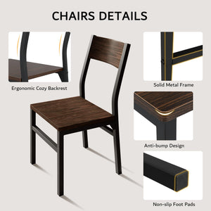 7-Piece Extendable Dining Table Set with 6 Chairs