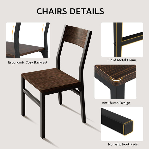 7-Piece Extendable Dining Table Set with 6 Chairs
