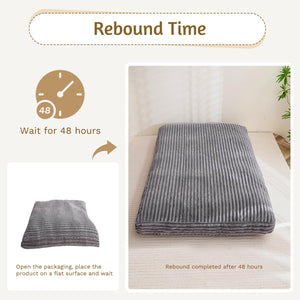 6" Futon Mattress Full Size – Sofa Bed & Floor Mattress, Medium Firm, Grey
