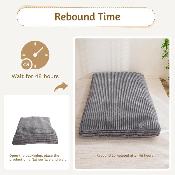 6" Futon Mattress Full Size – Sofa Bed & Floor Mattress, Medium Firm, Grey