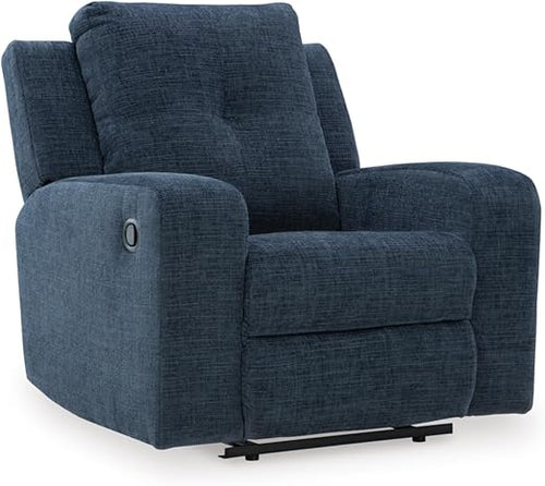 Reclining Sofa Set with Tufted Back & Pull Tab — Polyester Upholstery