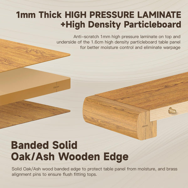 Extendable Dining Table with 18" Leaf – Seats 4 to 6, Chestnut Oak