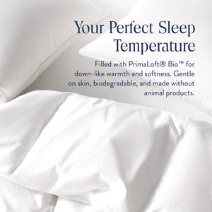 Lightweight Down Alternative Comforter – Cooling Cotton Sateen Duvet Insert