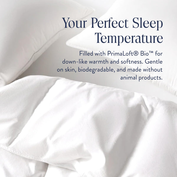 Lightweight Down Alternative Comforter – Cooling Cotton Sateen Duvet Insert