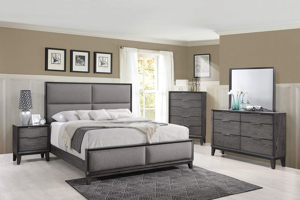 6-Piece King Bedroom Set – Bed, Dresser, Mirror, Chest & 2 Nightstands