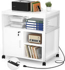 Lateral File Cabinet with Printer Stand & USB Charging