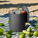 Outdoor Cooler Side Table with Removable Lid and Storage