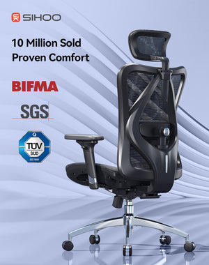 Ergonomic Mesh Office Chair High Back with Lumbar Support & Adjustable Headrest