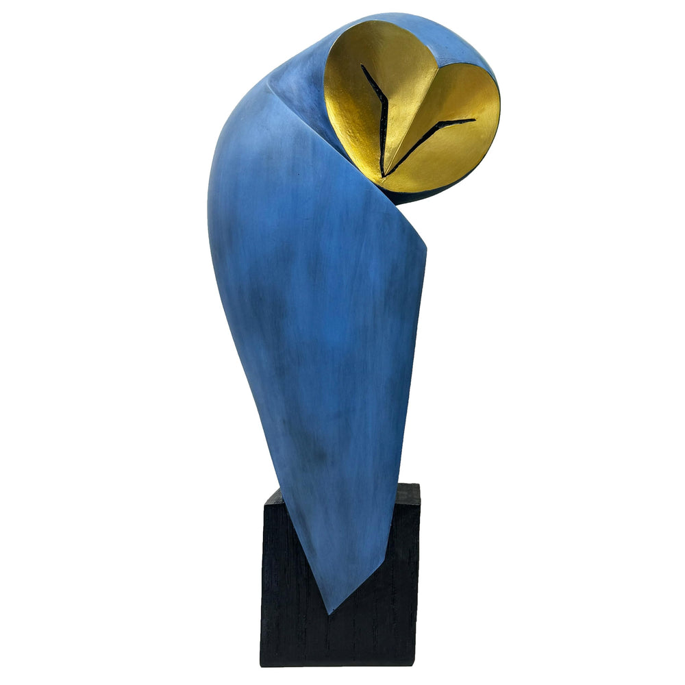 Resin Owl Sculpture – 15-Inch Handmade Home Decor Statue