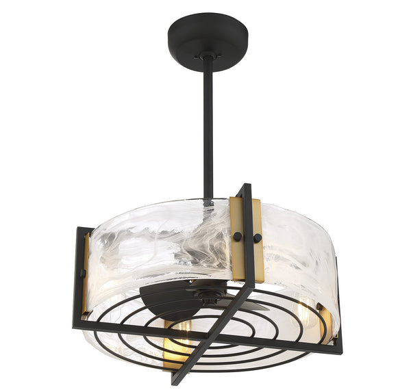Hayward Fan D'Lier Ceiling Fan with LED Lights – Matte Black & Brass