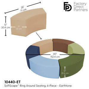 Kids Soft Modular Seating Set 6-Piece