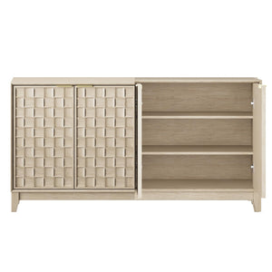 60" Sideboard Buffet Cabinet with 4 Doors & Adjustable Shelves