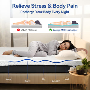 3-Inch Gel Memory Foam Mattress Topper with Bamboo Cover