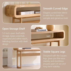 63-Inch Console Table with Open Shelf