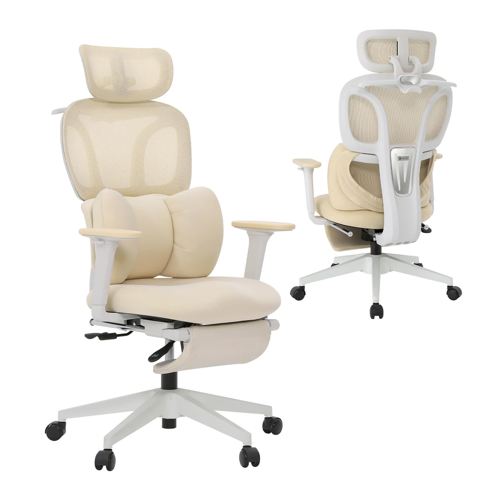 Ergonomic High Back Office Chair with Lumbar Support, Headrest & Footrest