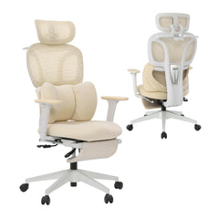 Ergonomic High Back Office Chair with Lumbar Support, Headrest & Footrest