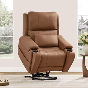 Power Lift Recliner Chair with Heat and Massage – Genuine Leather