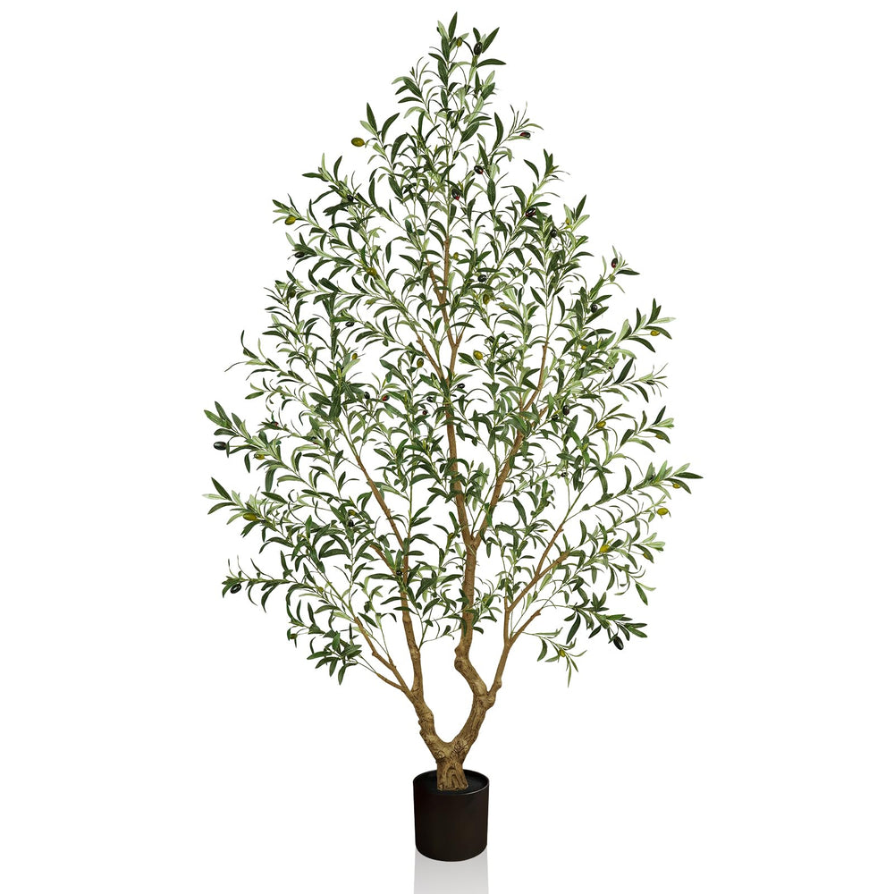 Artificial Olive Tree – Indoor Faux Plant with Black Pot