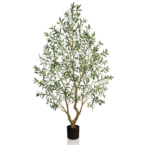 Artificial Olive Tree – Indoor Faux Plant with Black Pot