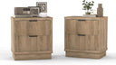 Modern 2-Drawer Nightstand with Curved Edges