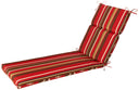 Reversible Floral Stripe Chaise Lounge Cushion – Indoor Outdoor, Weather & Fade Resistant
