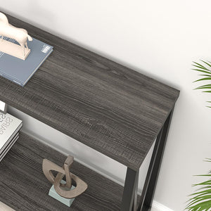 Narrow Console Table with 2-Tier Shelves | Industrial Entryway & Sofa Table