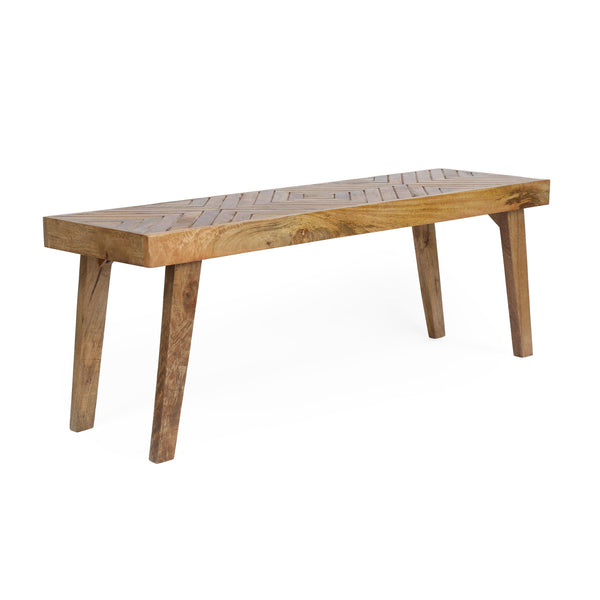 Mango Wood Rectangular Dining Bench