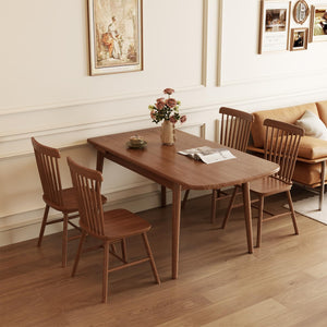 Solid Wood Extendable Dining Table 47" to 71" | Seats 4 to 10 | Walnut