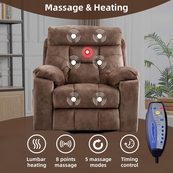Large Power Lift Recliner Chair with Massage and Heat